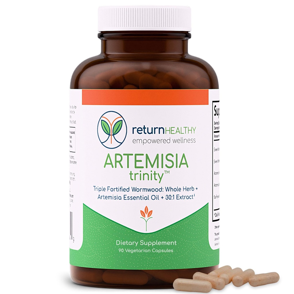 Artemisia Trinity | Wormwood Herb & Artemisinin 30:1 Ekstraksiyon | Direniş & Digestive Support | Herbal Supplements | Pure, Plant-Based, 90 Caps