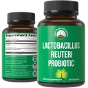 Lactobacillus Reuteri 50 Milyar CFU Probiyotiks with Klinik olarak Studied PreticX® XOS Prebiyotik - Probiyotik Capsules Supplement for Gut Health and Digestive Support - USA Tested for Both Women & Men