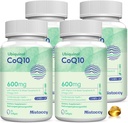 CoQ10 600 mg Softgels | Yüksek Abhidrasyon CoQ10 Ubiquinol Supplement | Azaltın Form E & Omega 3 6 9 | Antioksi Santral Sağlık için İyi | 240 Softgels
