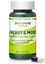 Enerji ve Mood Supplement – Enerjiyi güçlendirin ve Fatigue, Destek Rahatlama – 60 Capsules – Non-GMO, 3rd Parti Test Edildi – İçsel Beslenme Beslenme