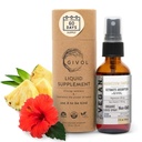 Tri Kompleksi - Magnezyum Biglycinate, Citrate & Taurate Liquid Spray 300mg w /Raw Vitamin C Serenity, Body Decompression - Hibiscus & Pineapple Flavor 60 ml (2oz)