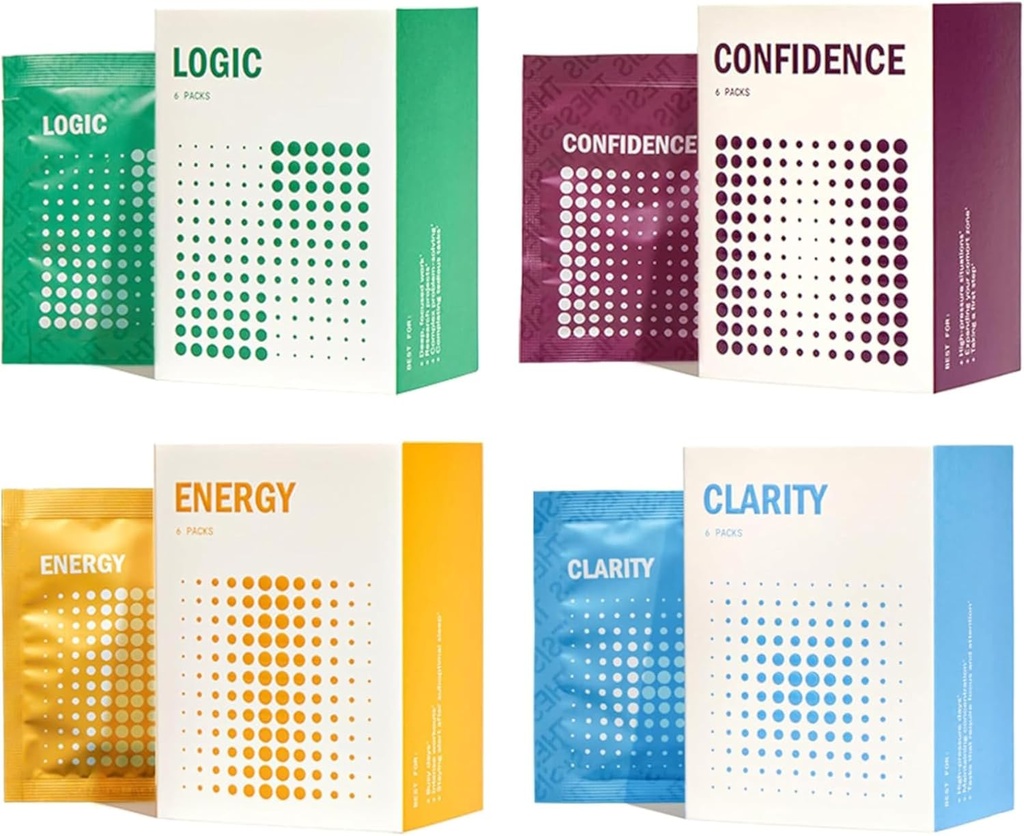Thesis The Start Kit - Nootropic Cognitive Supplements with Clarity, Mantık, Güven & Enerji - Zihinsel Focus, Natural Energy & Memory - 24 Hizmet - 1 Ay Supply