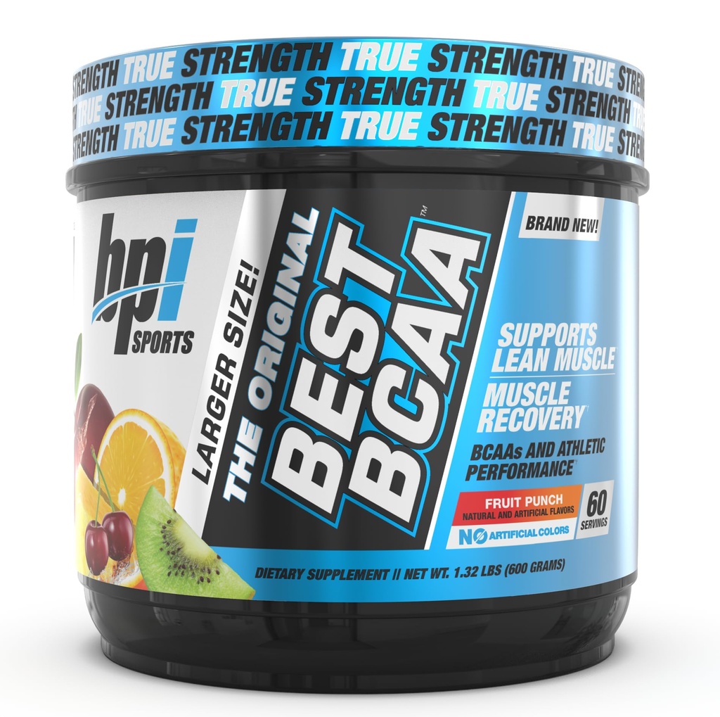 BPI Sports Best BCAA - BCAA Toz - Branşlı Zincir Amino Asitler - Kas Kurtarma - Kas Protein Synthesis - Lean Kas - Geliştirilmiş Performans - Hydration – Meyve Zehiri - 60 Hizmet - 1.32 Pound