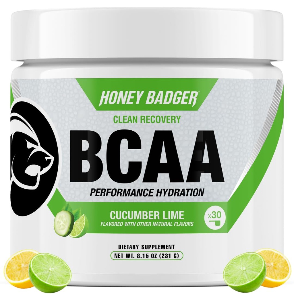 Honey Coverr BCAA + EAA Platinum Acids Toz, BCAAs + L-Glutamine, Keto, Vegan, Men & Kadınlar için Şeker Ücretsiz, Hydration & Post Workout Muscle Recovery Drink Mix, Cucumber Lime, 30 Hizmetler