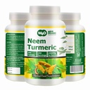 Neem Turmeric Capsules (Tablets) - Yüksek Lisans Azadirachta Indica Tabletleri, Neem Leaves and Turmeric in Equal Oran - 300 Tablet, 150 Hizmet, 1000 Mg. Pack of 1.