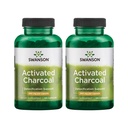 Swanson aktif Charcoal - Doğal Supplement Sağlıklı Absorpsiyon Destekleme - Bowel Düzenliliği Sağlamak - (120 Capsules, 520 mg per Service) 2 Pack