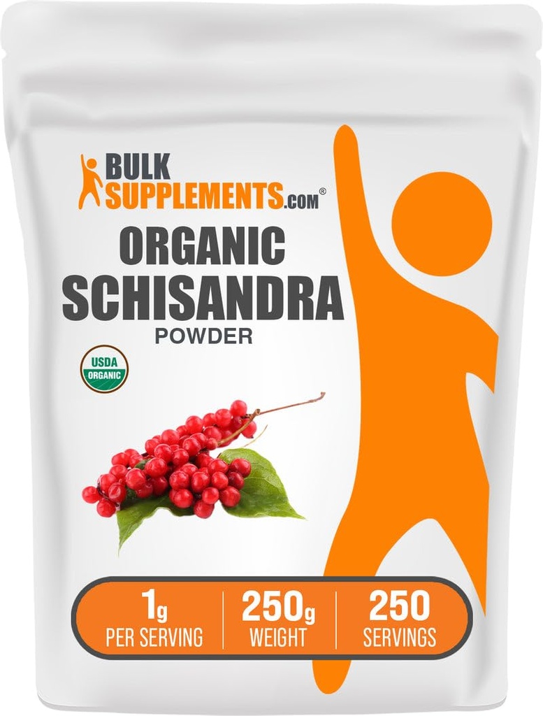 BulkSupplements.com Organik Schisandra Toz - Organik Schisandra Supplement, Schisandra Berry - Gluten Free - 1g per Service, 250g (8.8 oz) (Pazar 1)