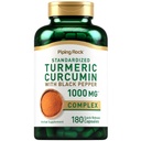 Piping Rock Turmeric Curcumin with Black Pepper Extract | 180 Capsules | Kompleks Herb Supplement | Non-GMO, Gluten Free