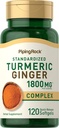 Piping Rock Turmeric ve Ginger Supplement | 120 Softgel Capsules | Black Pepper Extract | Herbal Extract Complex | Non-GMO, Gluten Free