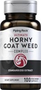Piping Rock Horny Goat Weed for Men | 100 Capsules | Ultimate Kompleksi Supplement | Vegetarian, Non-GMO, Gluten Free