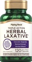 Piping Rock Herbal Laxative Capsules | 120 Count | Triple Action Supplement Meeting with Cascara Sagrada ve Senna Extract | Non-GMO, Gluten Free