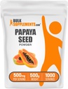 BulkSupplements.com Papaya Tohum Toz - Carica Papaya Tohum, Beslenme Supplement, Digestive & Gut Desteği - Gluten Free, 500 mg per Service, 500g (1.1 lbs) (Pack of 1)