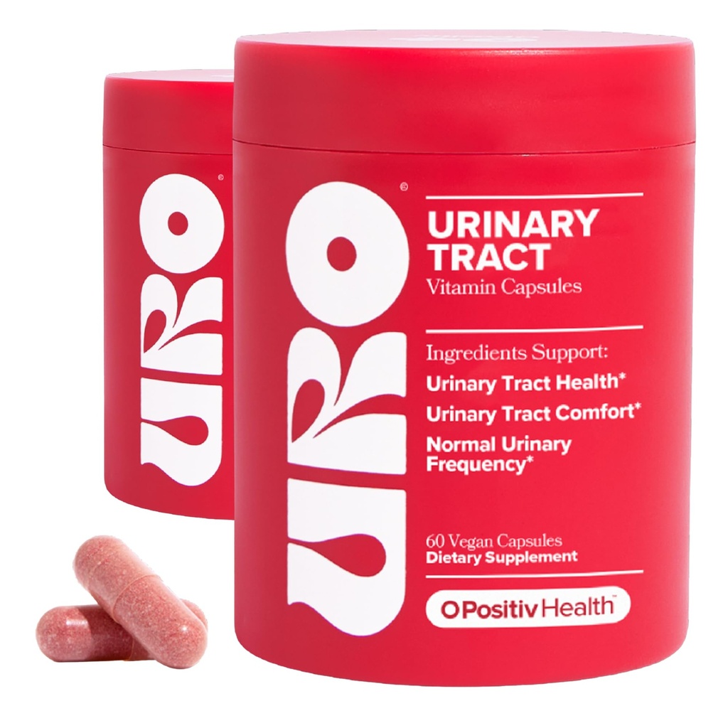 O Positiv URO Urinary Tract Health Supplement for Women, 60 Count (Pack of 2) - Pacran Complete Cranberry Extract, D-Mannose, & Vitamin C - Vegan & Gluten-Free