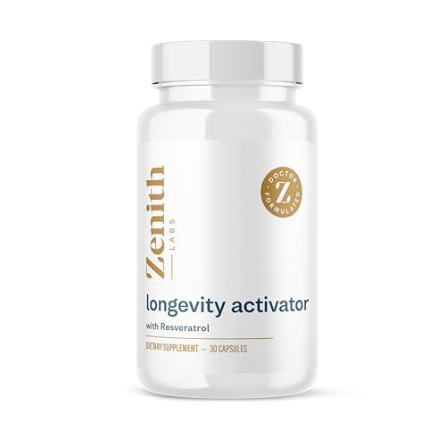 Zenith Labs Longevity Activator Anti-Aging Supplement Diyetary Supplement, Natural Antioksis with Resveratrol - Supports Immune Function and Health Memory