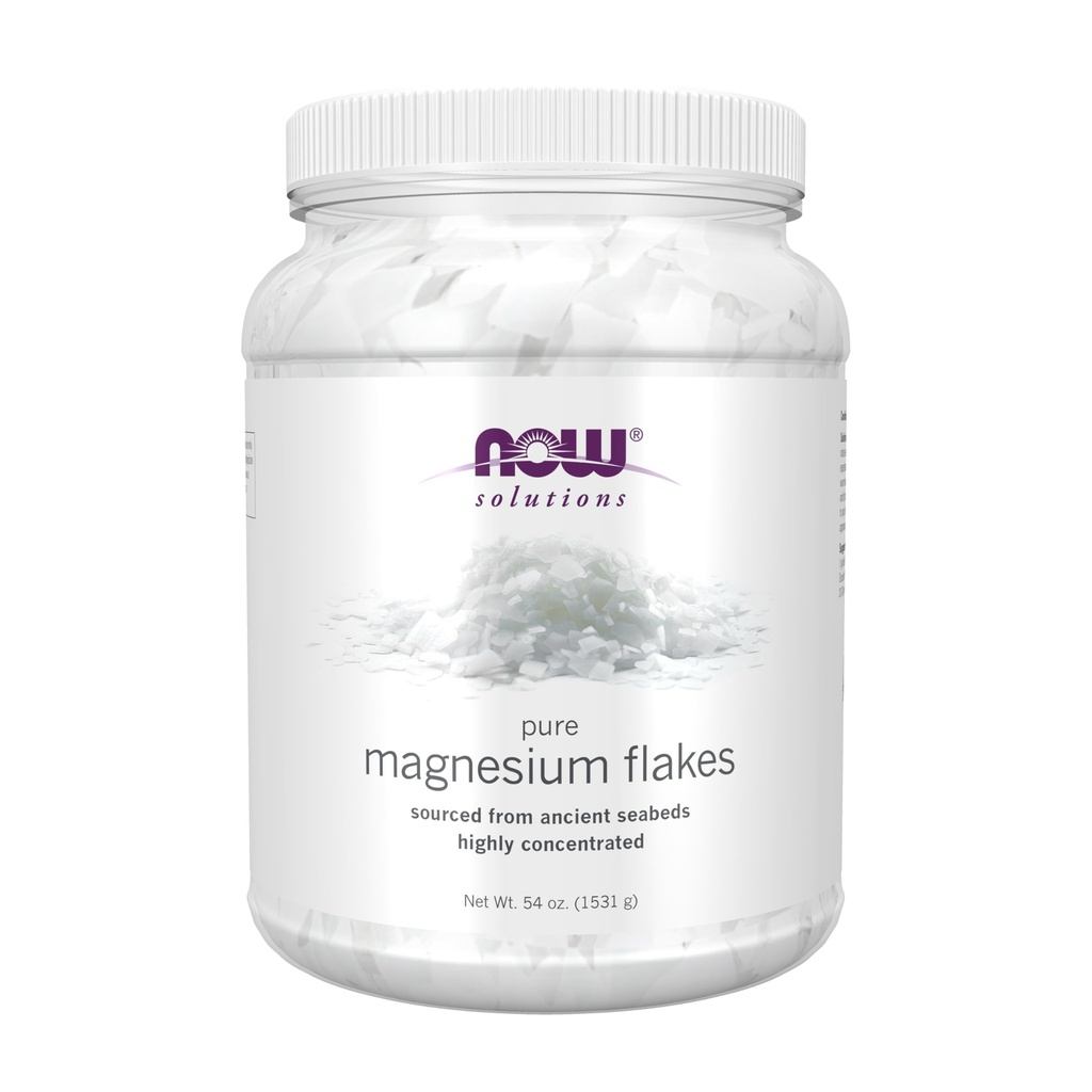 Şimdi Gıda Çözümleri, Magnezyum Flakes,% 100 Pure, Eski Zechstein Seabed, Yüksek Yoğun, 54-Ounce