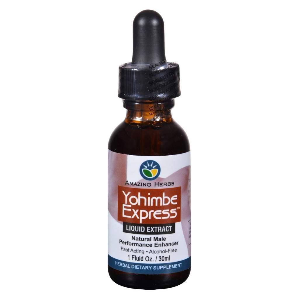 Amazing Herbs Yogimbe Express - Performans Yenilikçi,% 100 Pure Yohimbe Bark Alkol Ücretsiz Sıvı Ekstraksiyon, Herbal Diyetsel Supplement - 1 Fl Oz (1.5 of 1)