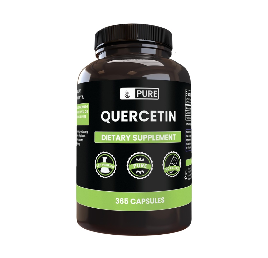 Pure Original Materialss Quercetin (365 Capsules) Her zaman Pure, No Wordss Or Fillers, Lab Onaylandı