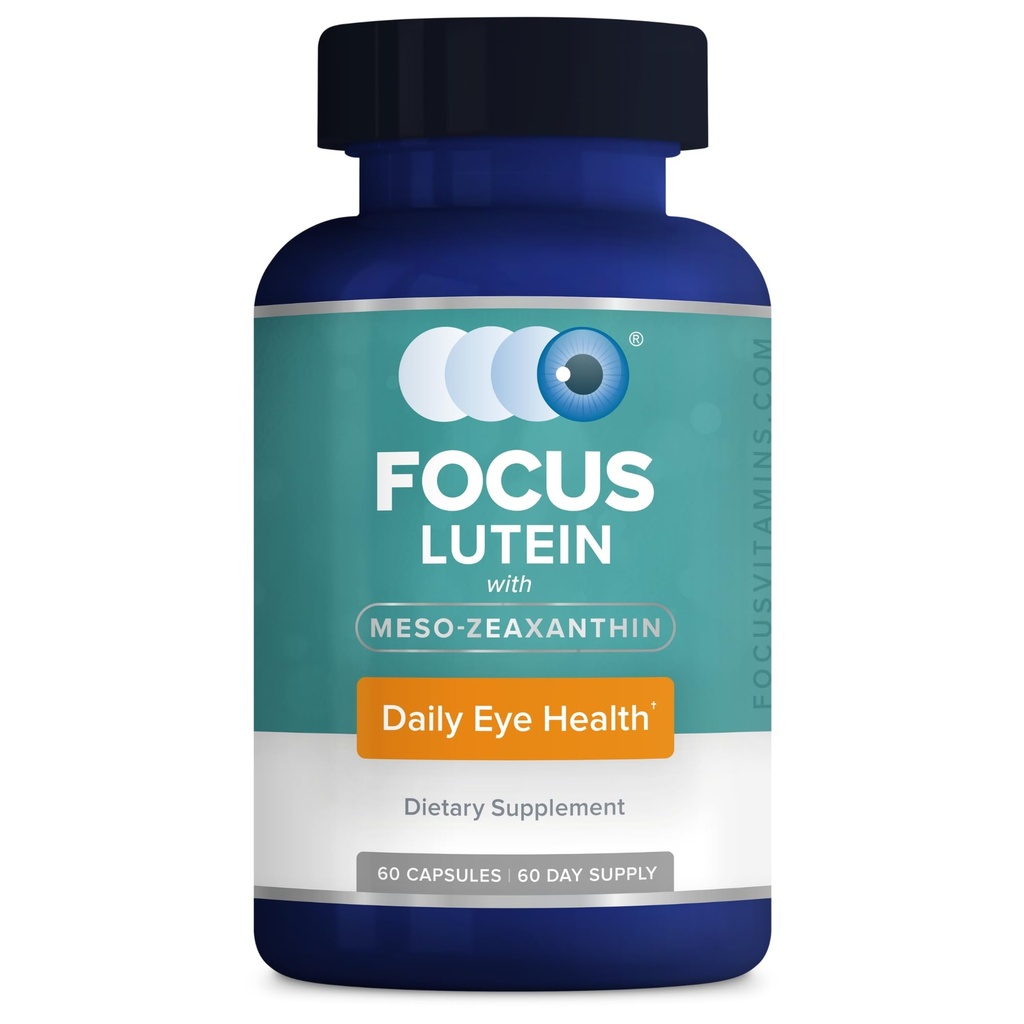Meso-Zeaxanthin, Eye Vitamin Supplement, 60 Kont, 60 Gün Supply, Daily Vision Support for Digital Ekrans, Bright Lights, Sunlight, Vegan and Sugar-Free, Made in USA