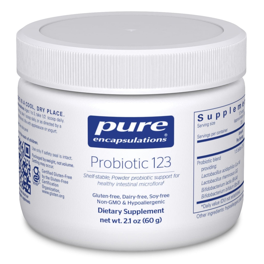 Pure Encapsulations Probiotic 123 | Children's Probiotic Support for Healthy Intestinal Microflora* | 2.1 Ounces