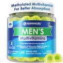 Erkekler için Çokvitaminler Gummies, Me Complex, Mineraller, Vegan Omega 3, Probiyotik, Enzyme, Men's Complete Daily Support, Sugar Free, Vegan (No Iron) 60 Counts