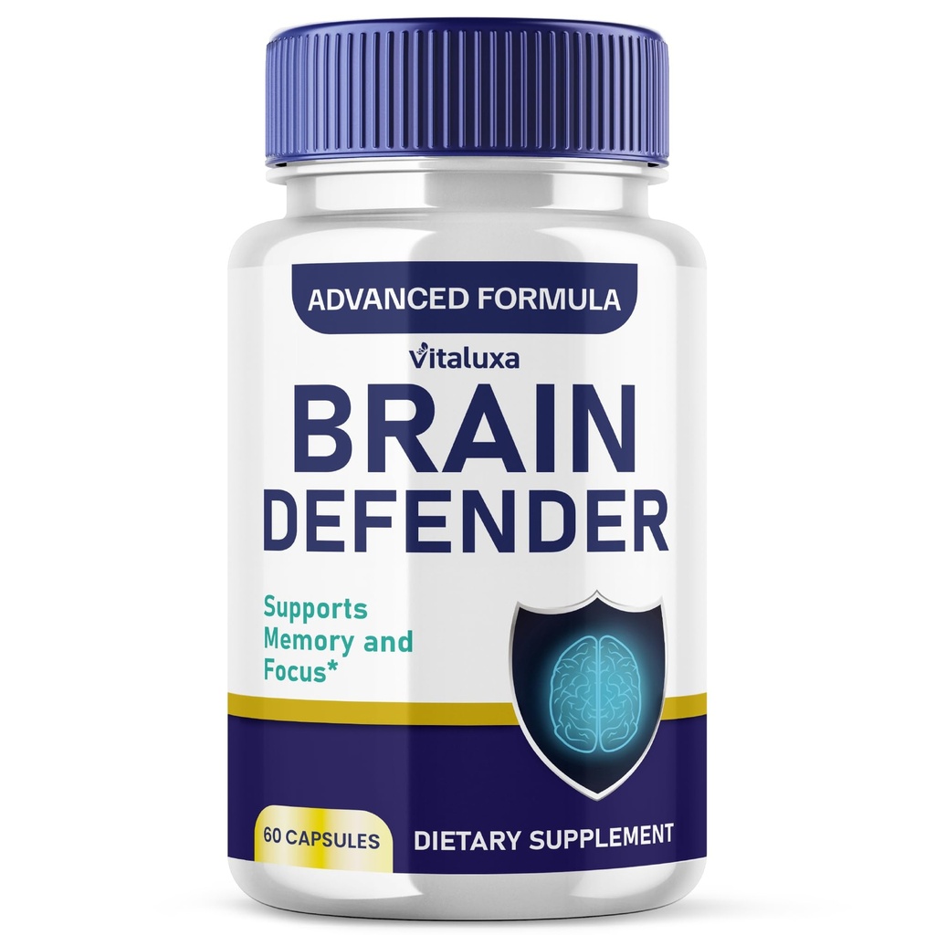 Brain Defender Supplement, Brain Defend Pills for Focus and Memory Support, BrainDefender Advanced Nootropic Capsules for Daily Clarity Cognitive Health Function, Brain Defense Max Vitamins (60 Ct)