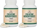 Tinatine Monohidrat Capsules - 1g per Service, 120 Count - No Fillers, Vegan Güvenli, Non-GMO, Gluten Free by Double Wood (Pack of 2)
