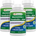 En İyi Doğallar, Glucosamine Chondroitin MSM Supplements, Hizmet başına 2600 mg, 90 Capsules (90 Count (Pack of 3))