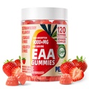 Evcil hayvanlar Safst EAA Gummies 120 Gummies (Strawberry), Essential Amino Asitler - Tüm 9 Temel Aminoas (EAA) ve All Branched-Chain Reeses (BCAAs), Non-GMO, Gluten Free, Vegetarian Friendly