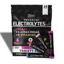 Zeal Naturals Elektrolyte Toz Çelik Paketlerini Geliştirdi (Variety Pack - 20 Packets) Sugar Free + BCAA B-Vitamins & Pink Himalaya Salt - Keto Electrolytes, Hydration Toz