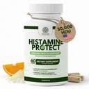 DAO Enzyme Supplement Histamine Blocker, 30.000 HDU Diamine Oxidase for Histamine intolerance & Fermented Foods, Gut & Digestive Support with Quercetin, Magnezyum & Vitamin C, 60 Capsules
