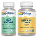 SOLARAY DAO Enzyme ve Super Bio Vitamin C 1000 mg - Digestive Enzymes to Break Down Histamine - Timed Release VIT C w/Bioflavonoyaks Immune Support Supplement, Vegan, 60 Günlük Garanti, 30/50 Hizmetler