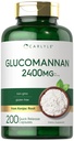 Carlyle Glucomannan Capsules | 200 Kont | ► Fiber Pills | Non-GMO, Gluten Free Supplement Supplement