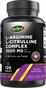 Oxify L-Arginine L-Citrulline Kompleksi 2000 mg In Service | 120 Tablet | Gluten-Free, Non-GMO | Supplement Made in USA
