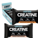 (NEW) JiMMYBAR! Tinatine protein Bar - 5g of Tinatine Monohidrat + 20g Protein - Yüksek Protein Snack - Destekler Kas Büyüme, Güçlü ve Kurtarma - Gerçek Gıda Enerji Bar for Athletes | 12 Chocolate Peanut Butter + 12 Fudgeie Diversity Pack (24 Bars)