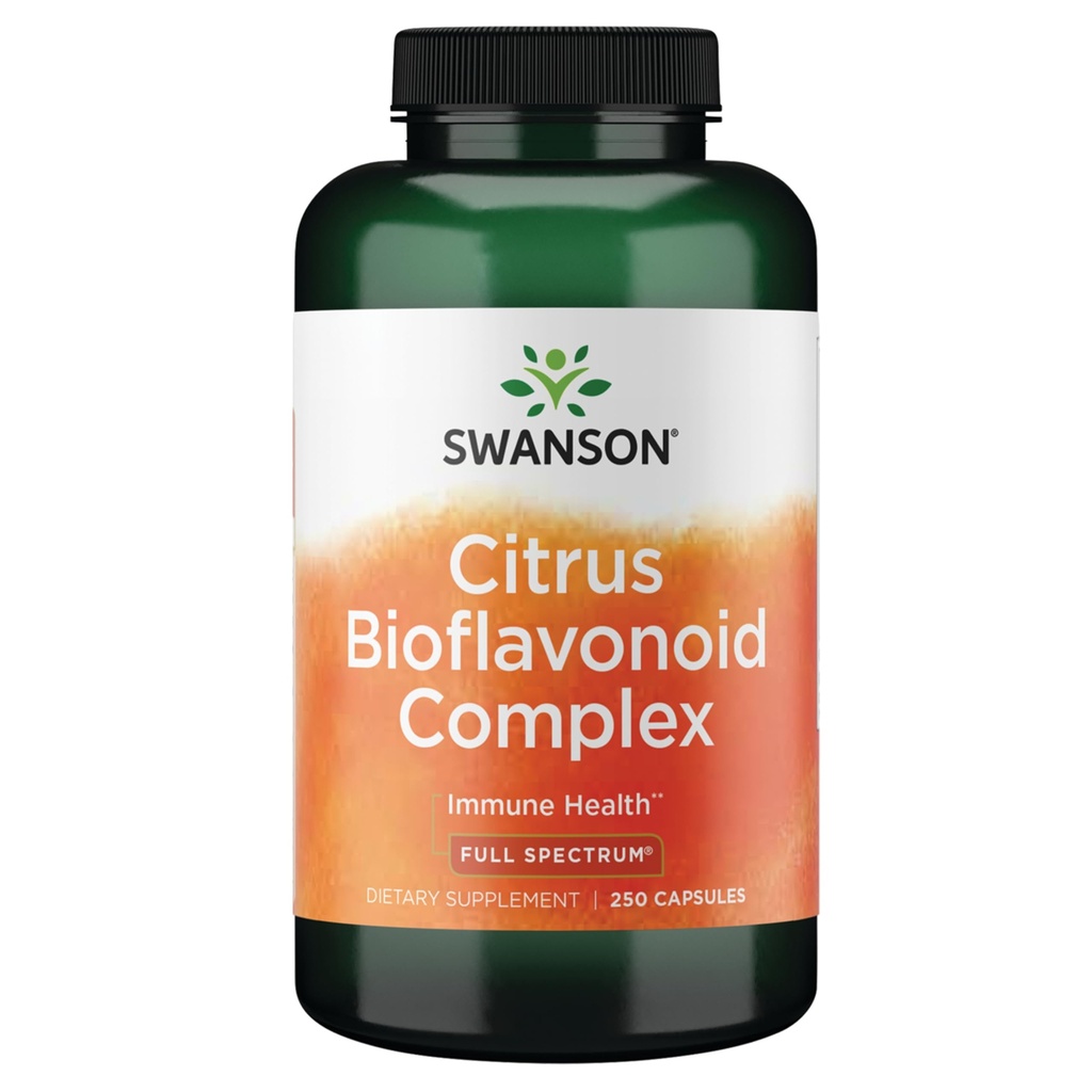 Swanson Full Spectrum Citrus Bioflavonoid Kompleksi - Aids Vitamin C Abvitamin ve Immune Health - 50 Bitter Orange Bioflavonoyaklara Standartlaştırılmış - (250 Capsules) 1 Pack
