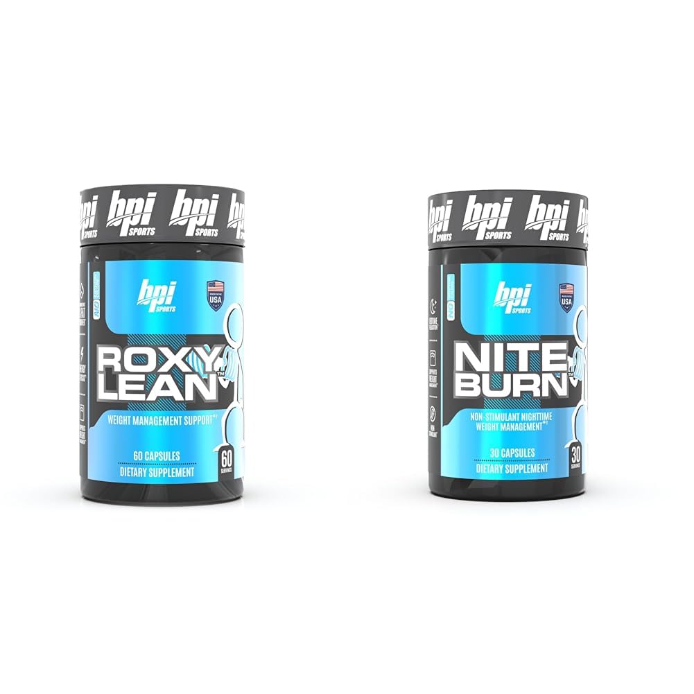 BPI Sports RoxyLean Extreme Fat Burner & Nite Burn Nighttime Fat Burner & Sleep Support, 60Count & 30 Hizmet