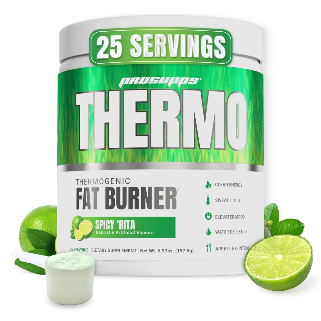 ProSupps Thermogenic Fat Burner Toz, Spicy Rita - Kilo Kaybı ve Metabolism Branson Kadınlar ve Erkekler için İşi Tamamlamak - Enerjiyi Destekleme & Güçlendirmeler - Gluten-Free - 25 Hizmetler