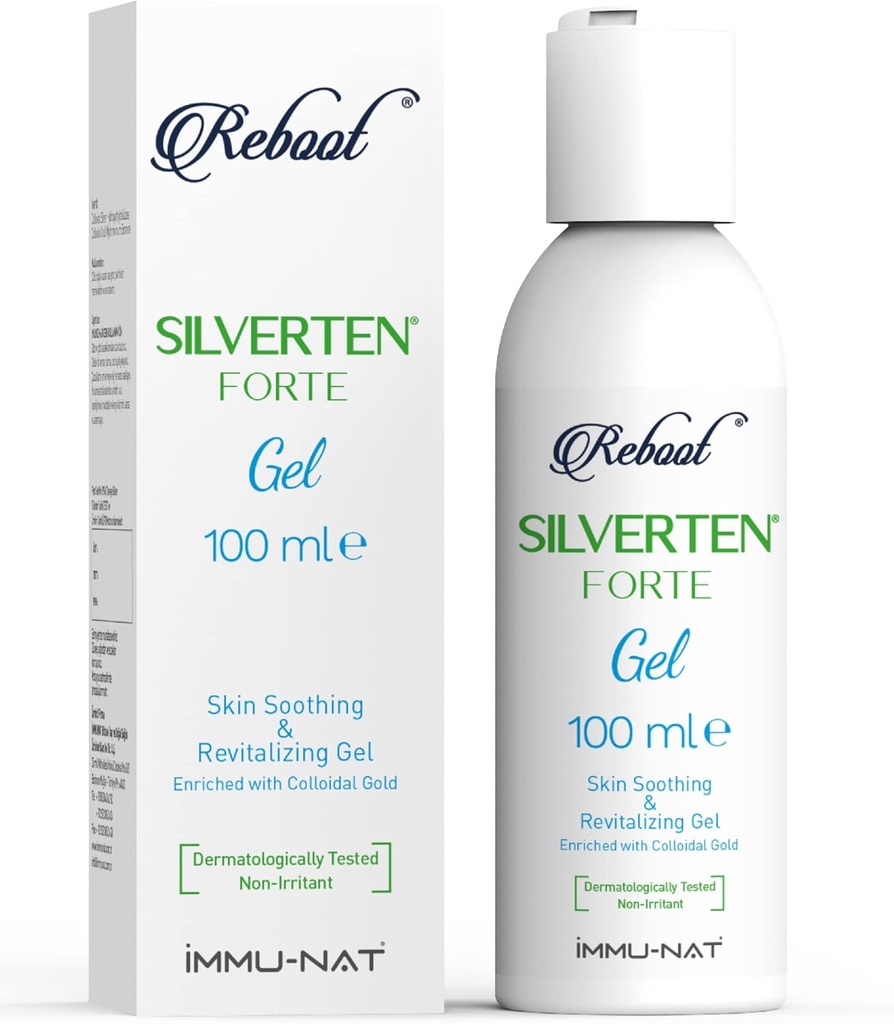 Reboot Silverten Forte - Antimik Gümüş Yara Bakımı Gel - 3.4oz - Burns, Itching & Scars - Soğutma, Soothing & Revitalize - Çocuklar ve Evcil hayvanlar için Güvenli