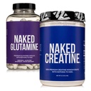 NAKED Pure Micronized Tinatine Monohidrat 200 Hizmet + Pure L-Glutamine 240 Capsules Sche: Vegan, Non-GMO, Gluten Free. Mini to Muscle Breakdown & Protein Synthesis. Hiçbir şey Yapay Hiçbir Şey