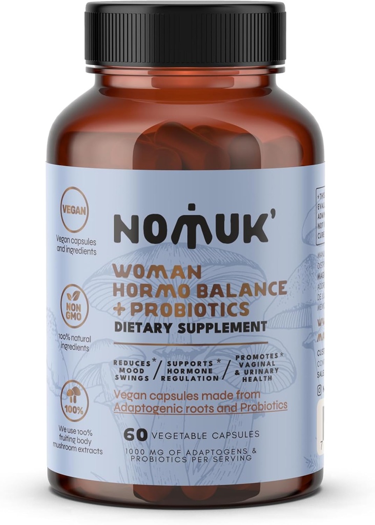 Hormo Balance + kadınlar için probiyotikler, Shatavari rooot, Maca Schisandra & Ginsengi, Digestive için probiyotikler, Immune Health 60 Capsules
