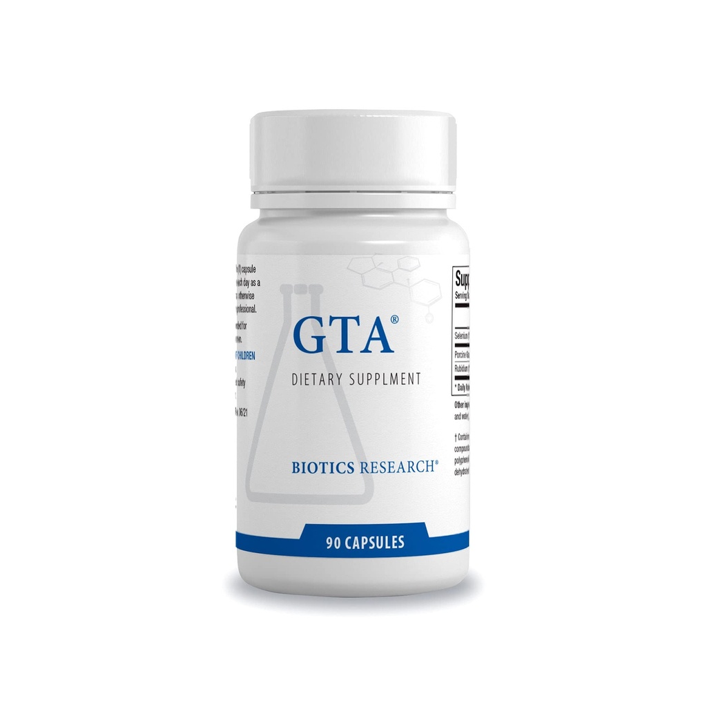 Biotics Araştırma GTA – Selenium Supplement with Rubidium, Porcine Glandular, Endocrine Glands Support, Optimal Hormonal Denge - SOD, Catalase, Phytokimly Bound Trace ElementsTM - 90 Capsules