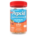 Pepcid Soothing Antacid Gummies, Heartburn Relief + Stress Relief for Occasional Heartburn, Upset Stomach, and Acid Indigestion, Lemon Balm Extract, Tricalcium Phosphate, Peach-Raspberry, 32 ct