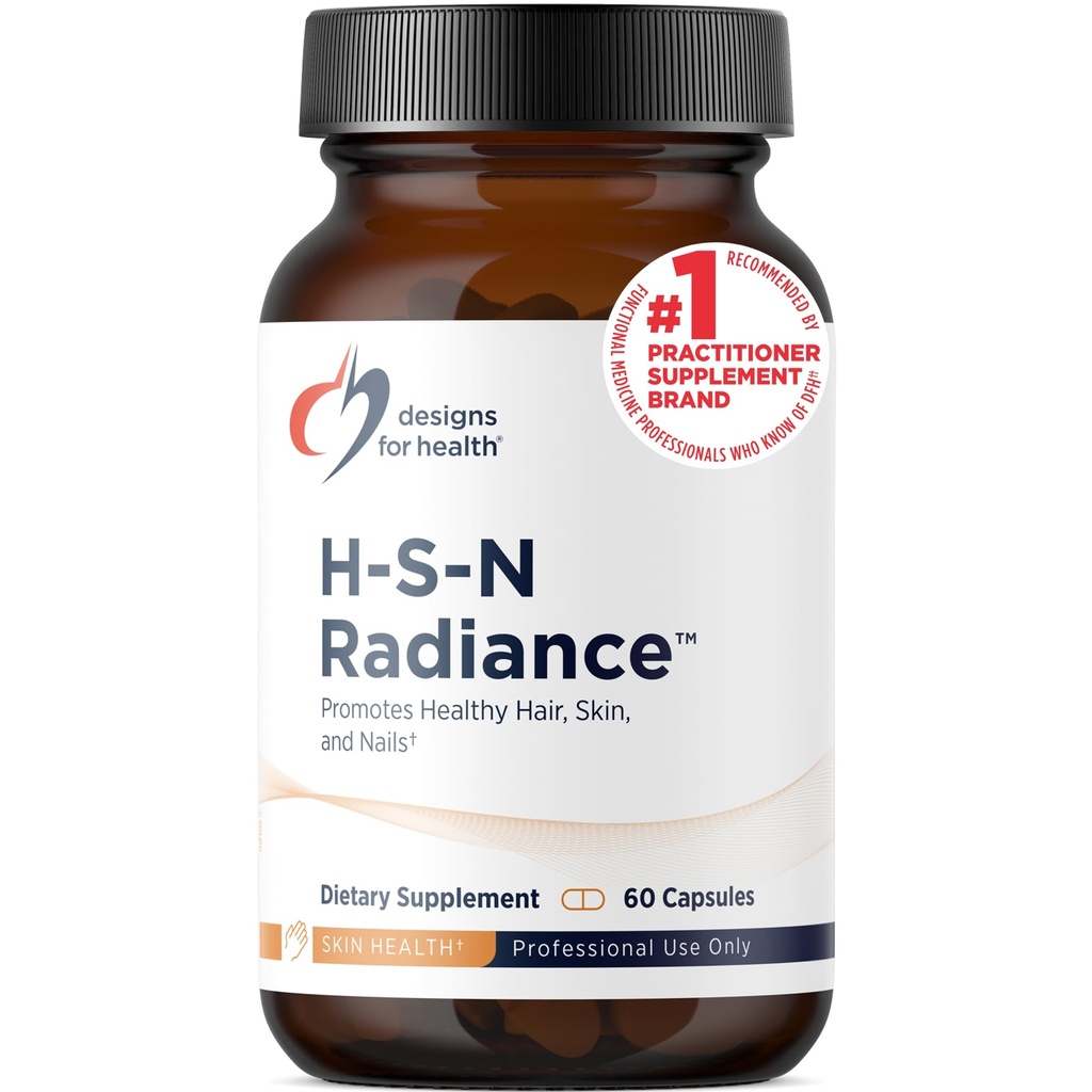 Sağlık H-S-N Radiance için tasarımlar - Kadınlar ve Erkekler için Saç Skin Nails Vitaminleri - C vitamini, Biotin, Keratin & Botanicals (60 Capsules)