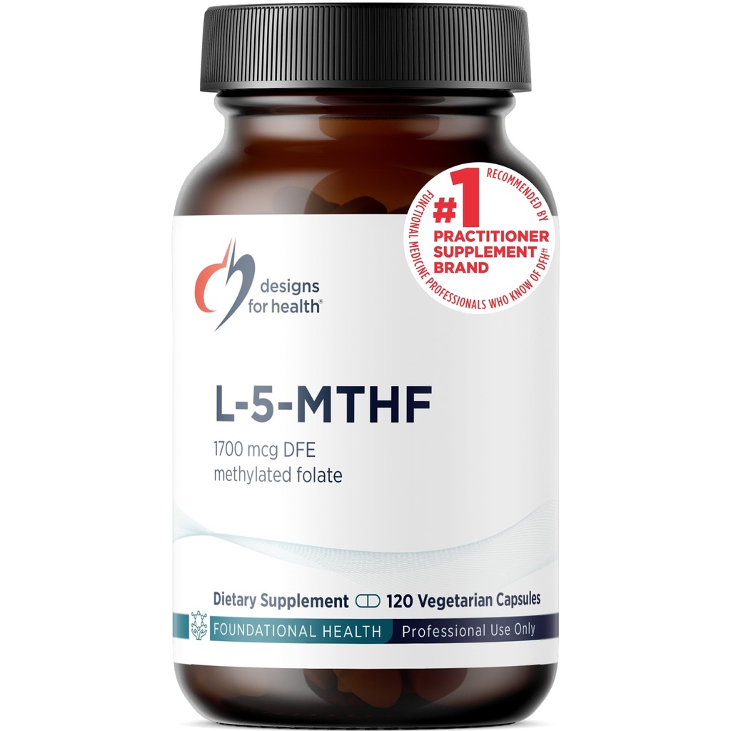 Sağlık L 5MTHF için tasarımlar - Quatrefolic L Metilfolate Supplement 1mg (1700 AFE) - Kadınlar ve Erkekler için İyileştirilmiş Folate Supplement - Destekler Metilasyon - Non-GMO, Gluten Free (120 Capsules)