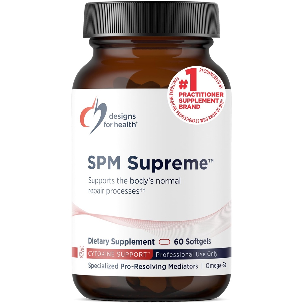 Sağlık SPM Yüksek için Tasarımlar - Balık Yağı'ndan 3 Özelleştirilmiş Pro-Resolution Mediators - Omega 3 Fatty Acids Supplement, SPM Fish Oil (60 Softgels)