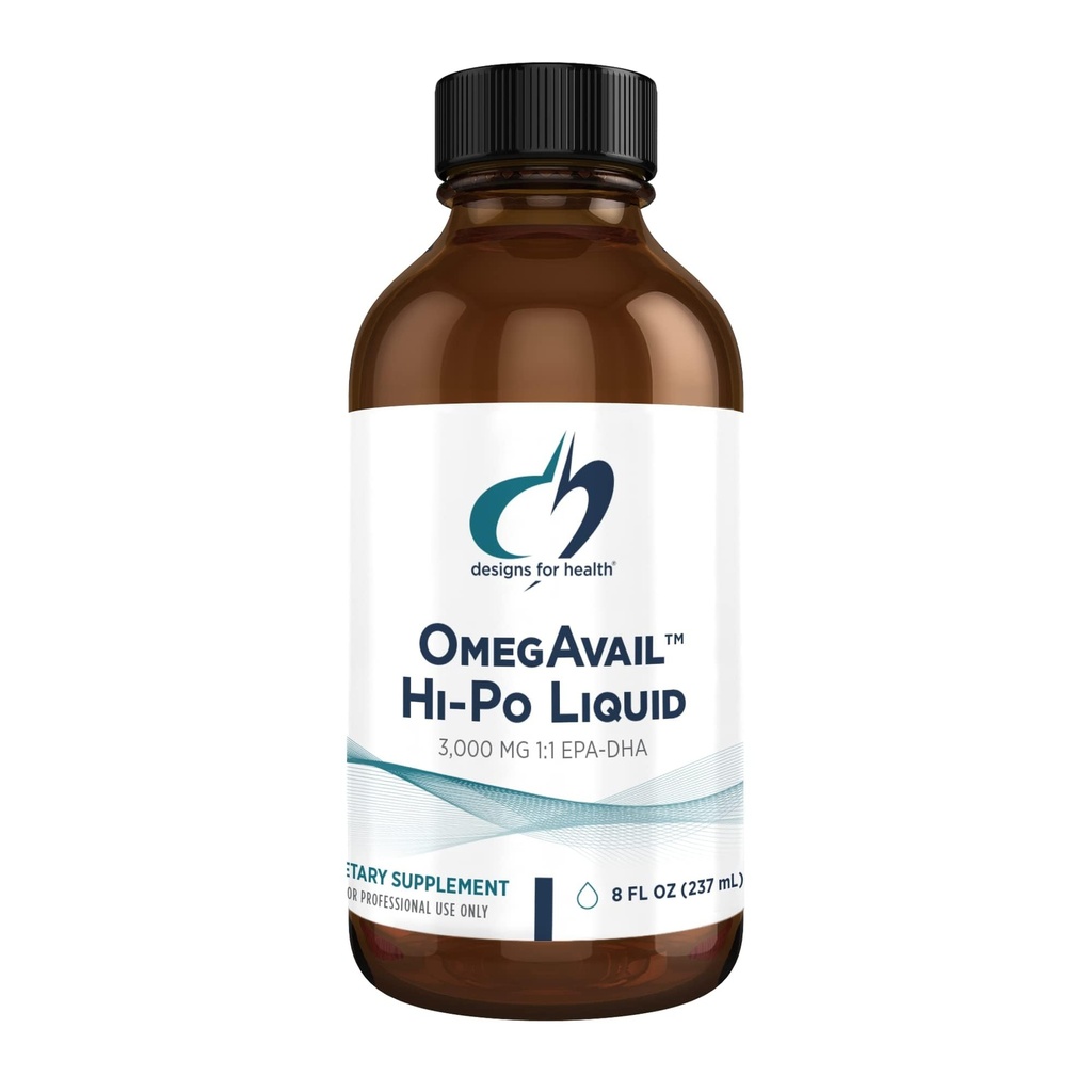 Sağlık OmegAvail Hi-Po Sıvısı için tasarımlar - Yüksek Koncentasyon 1500 mg EPA 1500 DHA - Triglyceride Omega 3 Fish Oil Heart Health & Brain Supplements - Natural Lemon Flavor (8oz)