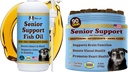 Doğal Köpek Şirketi Senior Dog Sche – Omega 3 Fish Oil Sıvı 16oz & Senior Wellness Chews 90ct – Program Hareketliliği, Beyin, Kalp ve Göz Sağlığı Turmeric, Salmon, Lion's Mane & Omega-3s