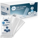MED PRIDE Pill Crusher 4.7"x2' Pouches "- 1000 Tekerli Tıp Kırıcısı Paketi - Tıbbi Not Clear Tablet Crushing Çantaları Sıfır Atıklarla Kolay Tüketim için Kolay Kullanım için Kolay Giyim