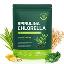 Spirulina Chlorella Capsules 3100 mg -Vegan Green Superfood, Immune Support & Energy -Rich in Protein,Chlorophyll,Vitamins & Minerals, 300 Capsules