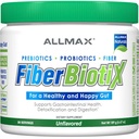 ALLMAX Naturals - FiberBiotix - Gastrointestinal Health, Detoxification and Digestion for a Health and Happy Gut (189g, Unflavored) için destek